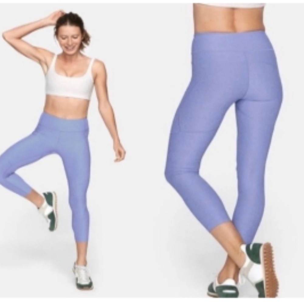 Outdoor Voices Womens 7/8 Springs Leggings Periwinkle‎ Blue High Rise Size S